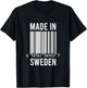 Barcode Made In Sweden T-Shirt - T-Shirt | Black