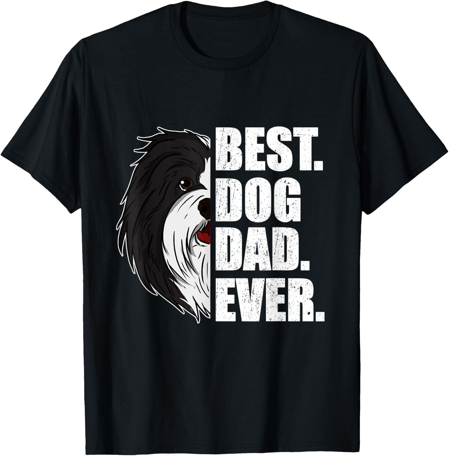 Best Dog Dad Ever Havanese Dad Father's Day Gift T-Shirt - T-Shirt | Black