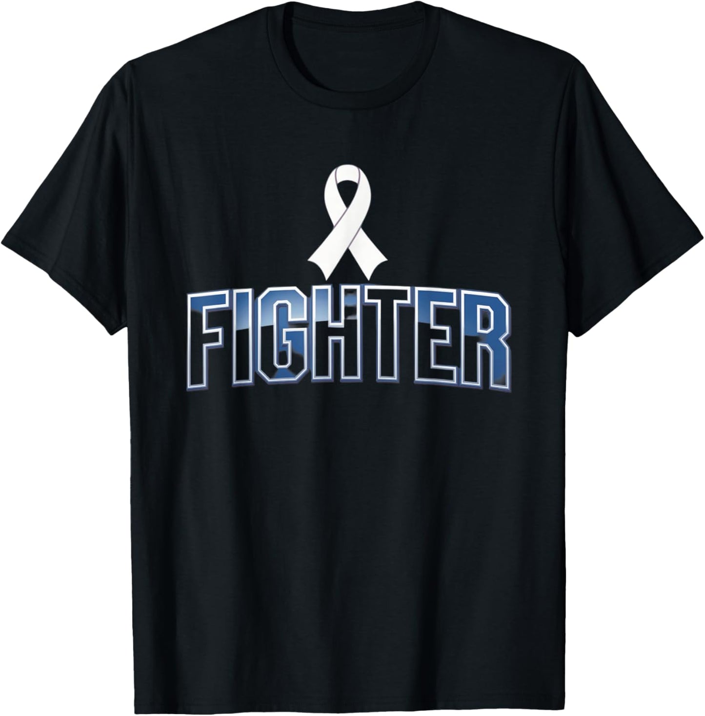 Lung Cancer Awareness Ribbon Support Squad T-Shirt - T-Shirt | Black