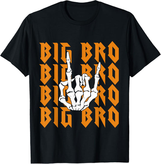 Bad Two Big Bro To The Bone Birthday 2 Years Old Funny T-Shirt - T-Shirt | Black