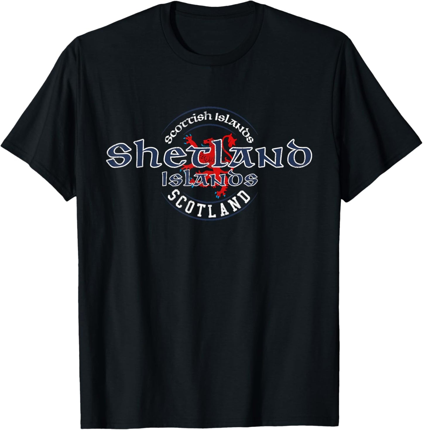 Shetland Islands Scotland Scottish Flag T-Shirt - T-Shirt | Black