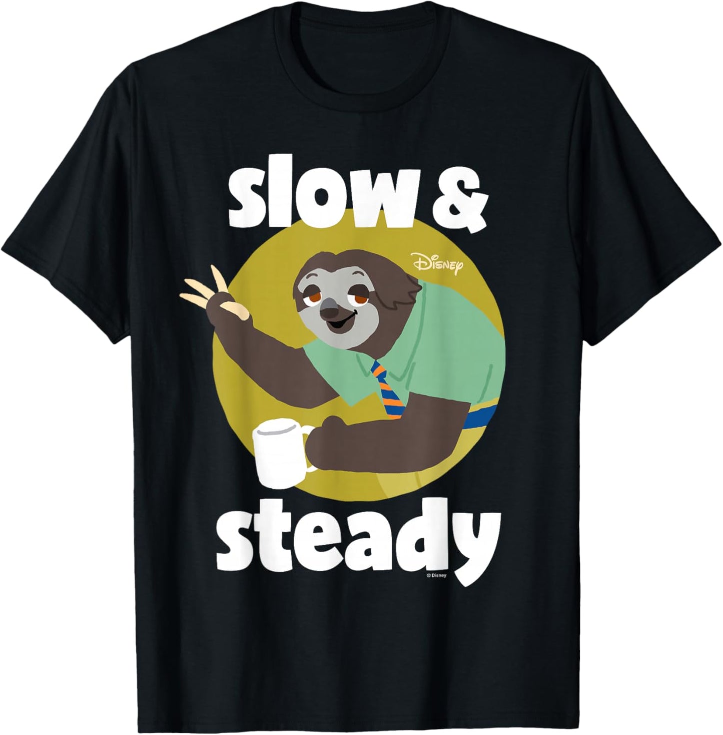 Zootopia - Flash Sloth Slow And Steady T-Shirt - T-Shirt | Black