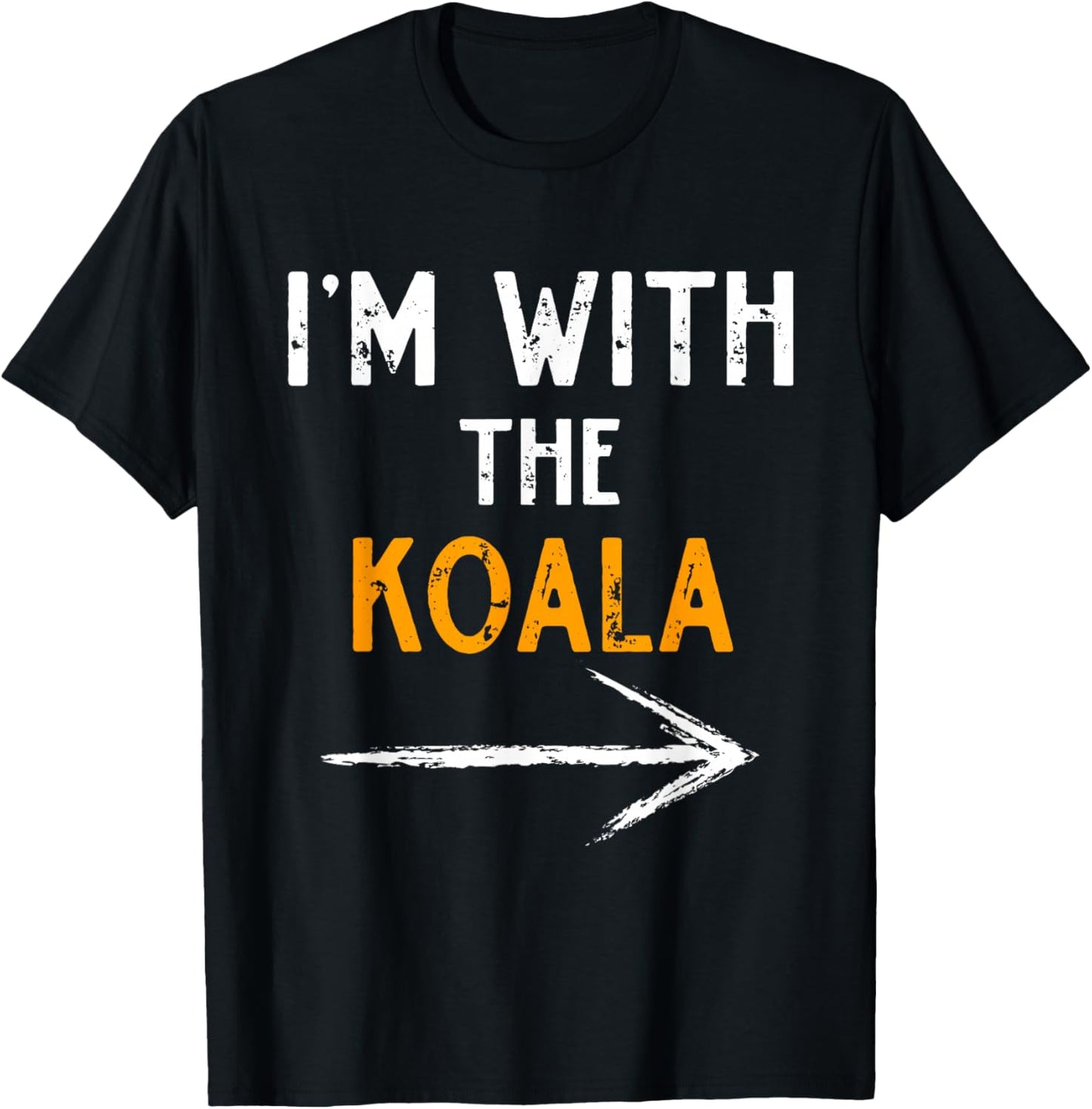 I’m with The Koala Funny Halloween Matching Couple Costume T-Shirt - T-Shirt | Black
