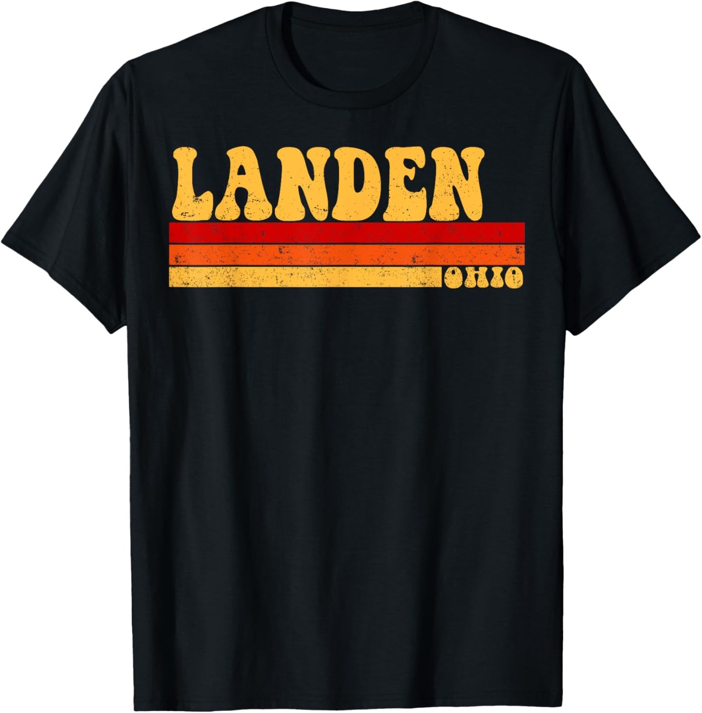 LANDEN Ohio City Vintage Roots Retro Design 70s 80s T-Shirt - T-Shirt | Black