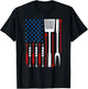 American Flag Barbecue Son Dad Husband Fathers Day Funny T-Shirt - T-Shirt | Black