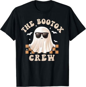 The Bootox Crew Ghost Sunglasses Aesthetic Nurse Halloween T-Shirt - T-Shirt | Black