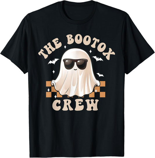 The Bootox Crew Ghost Sunglasses Aesthetic Nurse Halloween T-Shirt - T-Shirt | Black