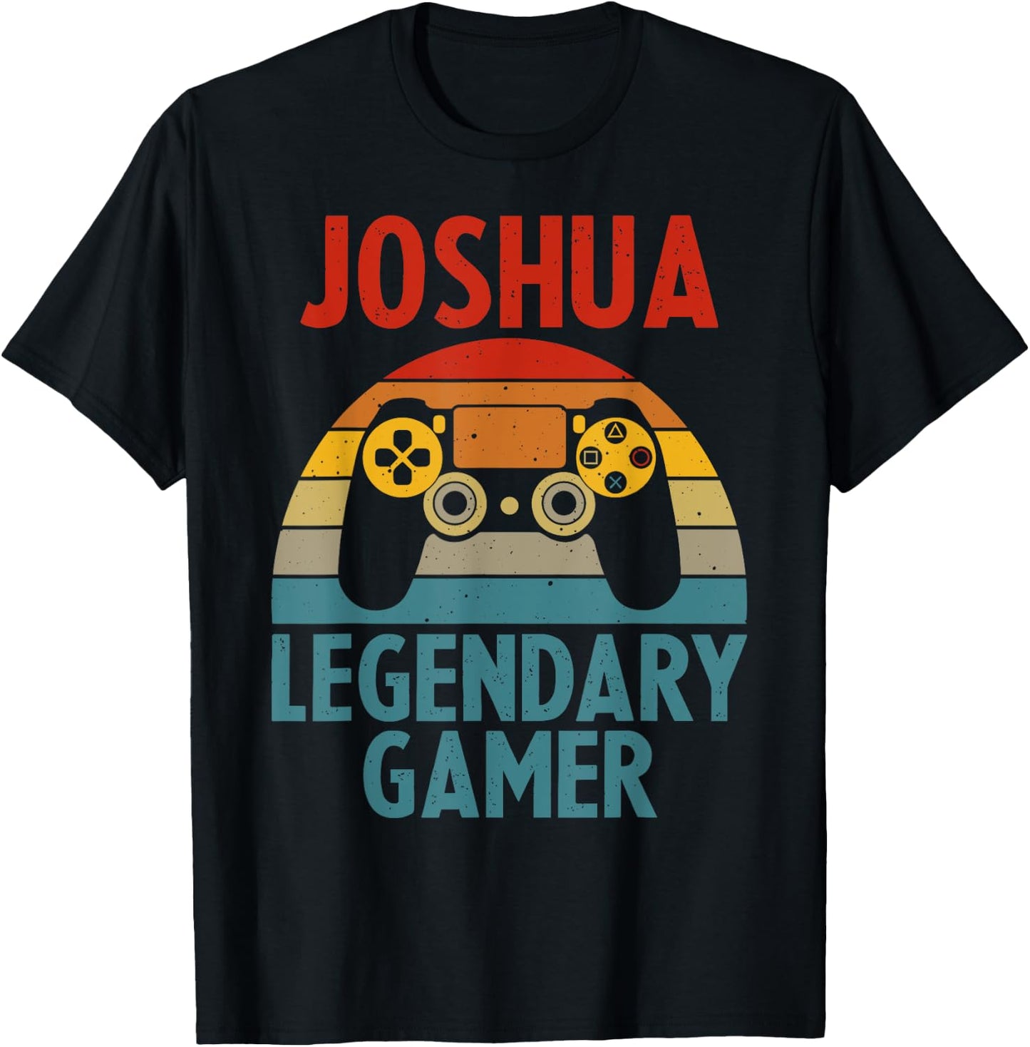 JOSHUA Gift Name Personalized Funny Gaming Geek Birthday T-Shirt - T-Shirt | Black