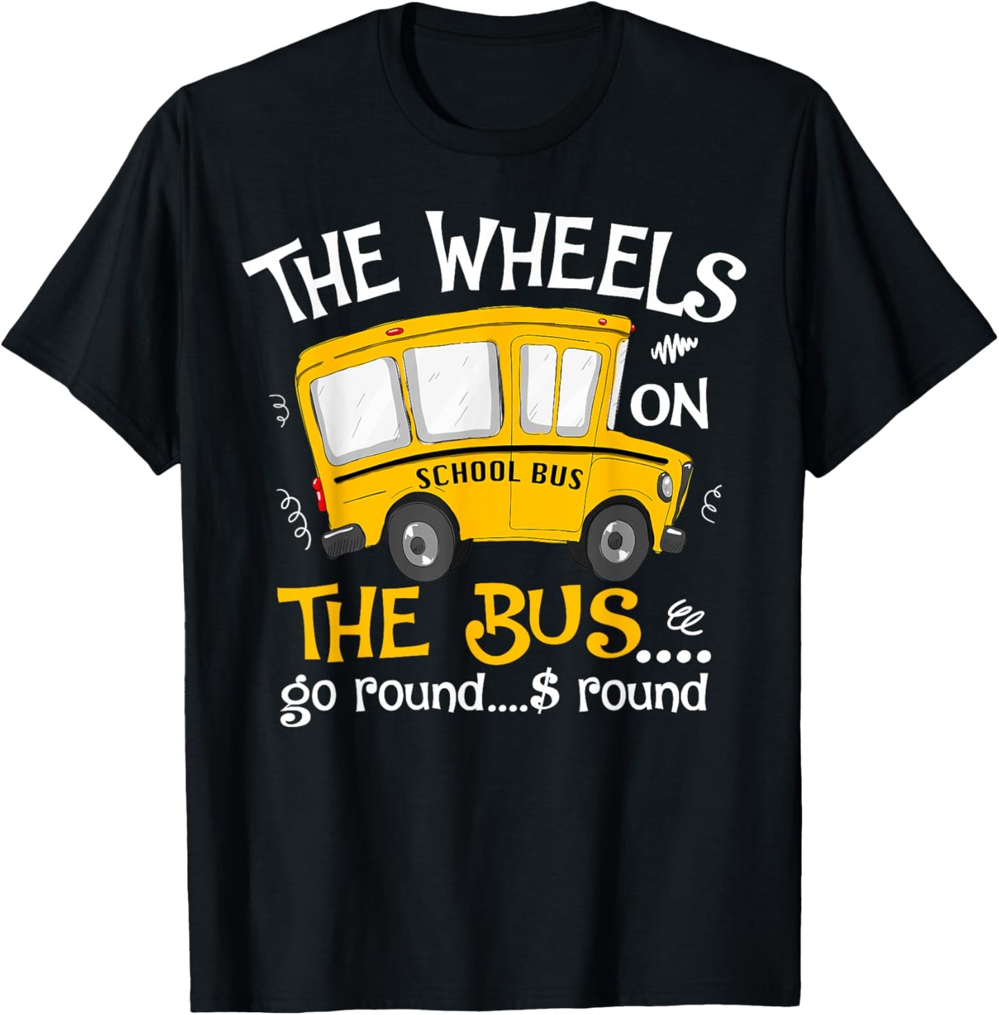 Back To School The Wheels On The Bus Toddler Kids T-Shirt - T-Shirt | Black
