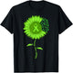 Bile Duct Gallbladder Cancer Warrior Awareness Green ribbon T-Shirt - T-Shirt | Black