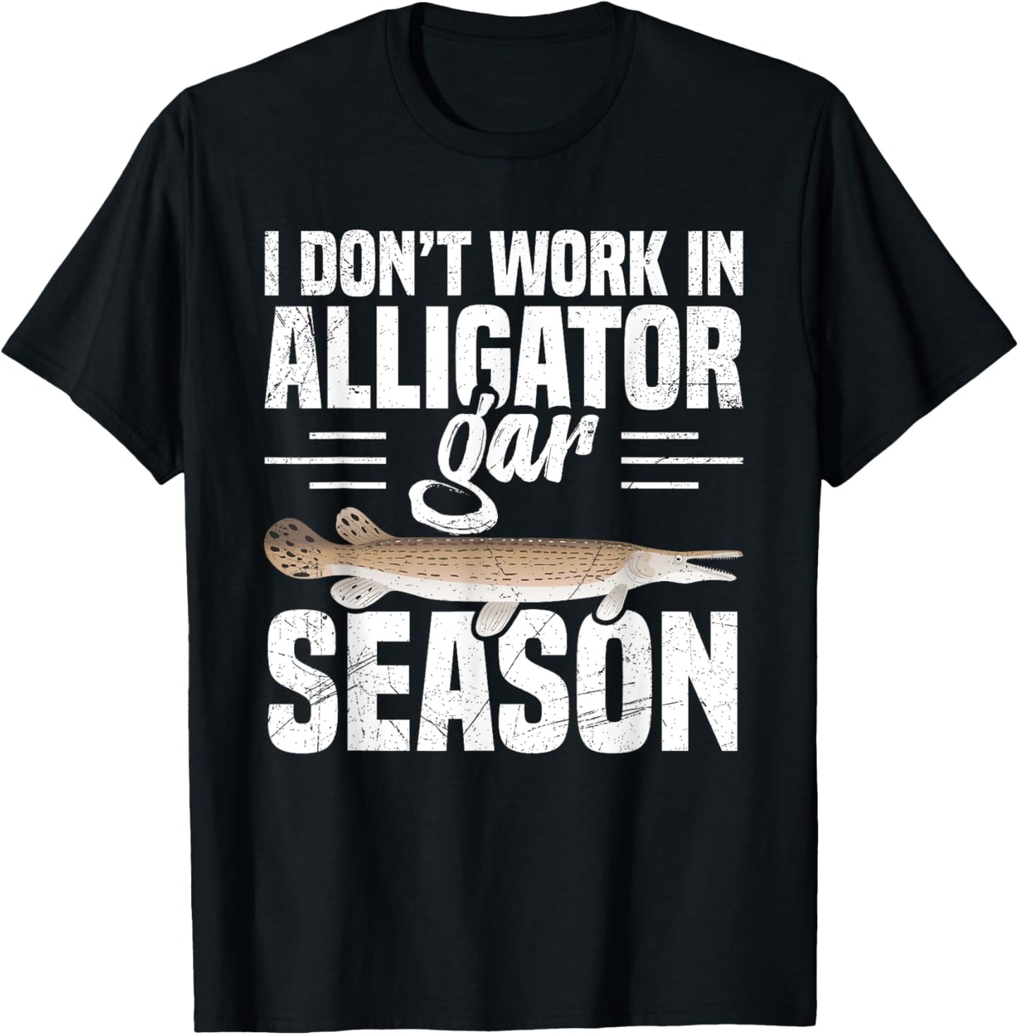 Alligator Fisher Fishing Lure Fisherman Rod Alligator Gar T-Shirt - T-Shirt | Black