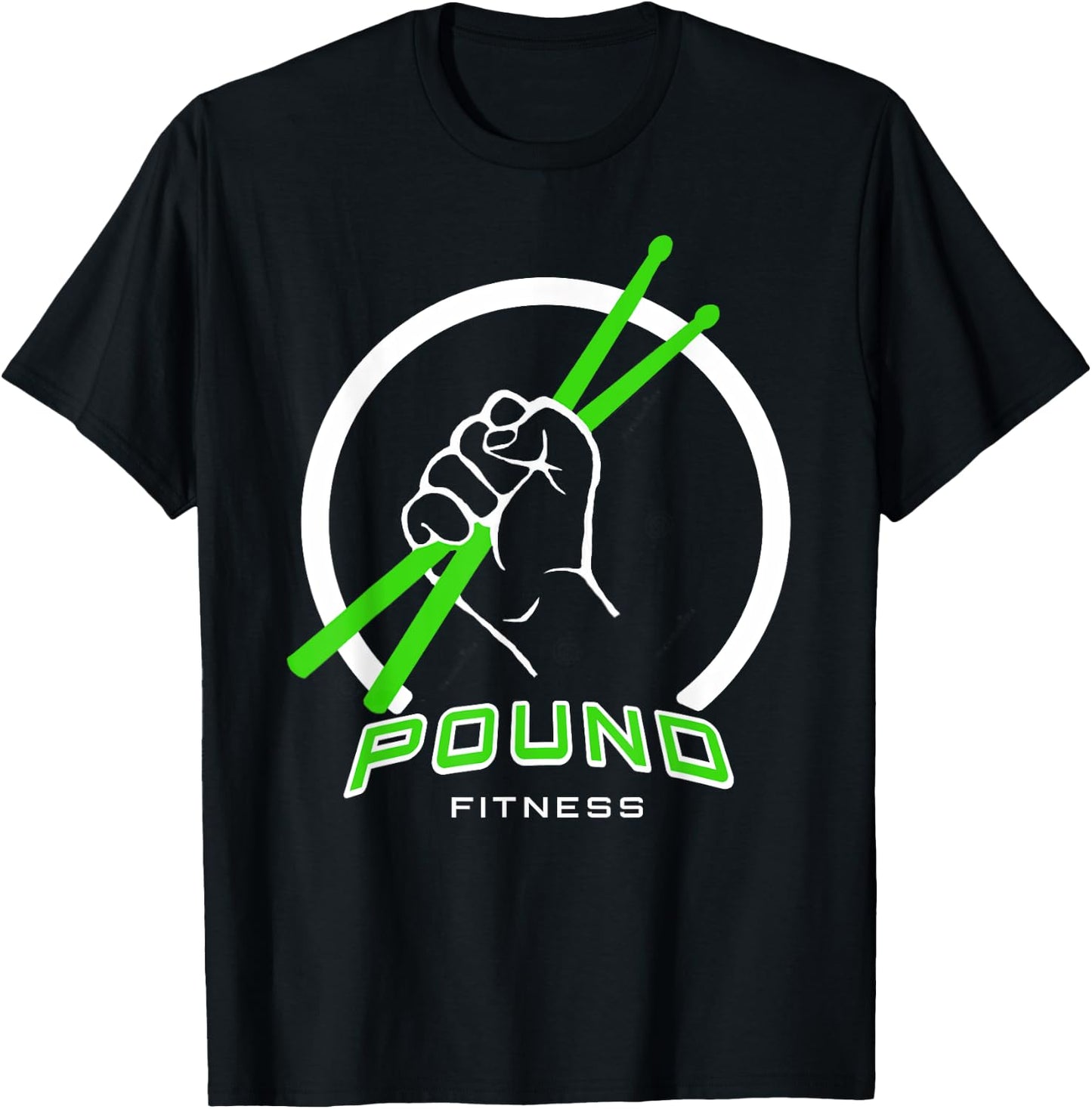 Pound Fitness with Drumsticks Graphic T-Shirt - T-Shirt | Black
