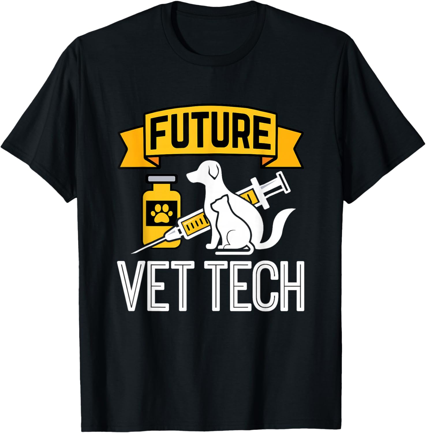 Future Vet Tech Veterinary Technician T-Shirt - T-Shirt | Black