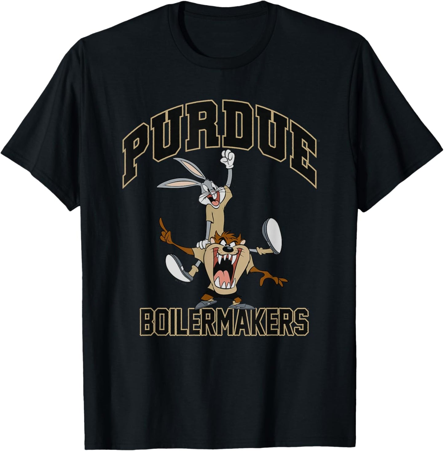Purdue University Boilermakers x Looney Tunes Bugs Taz #1 T-Shirt - T-Shirt | Black