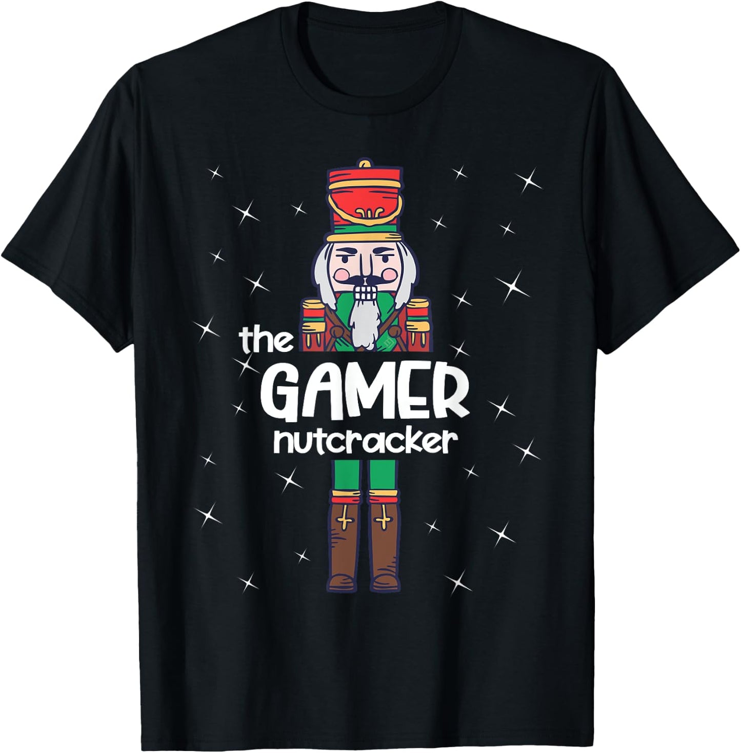 Gamer Nutcracker Family Matching Funny Pajama T-Shirt - T-Shirt | Black