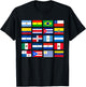 Latin American Flags Hispanic Heritage Month T-Shirt - T-Shirt | Black