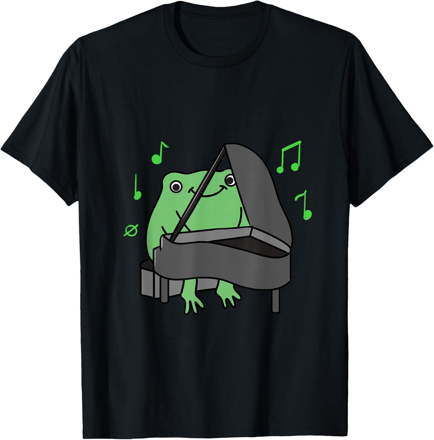 Frog Playing Piano T-Shirt - T-Shirt | Black