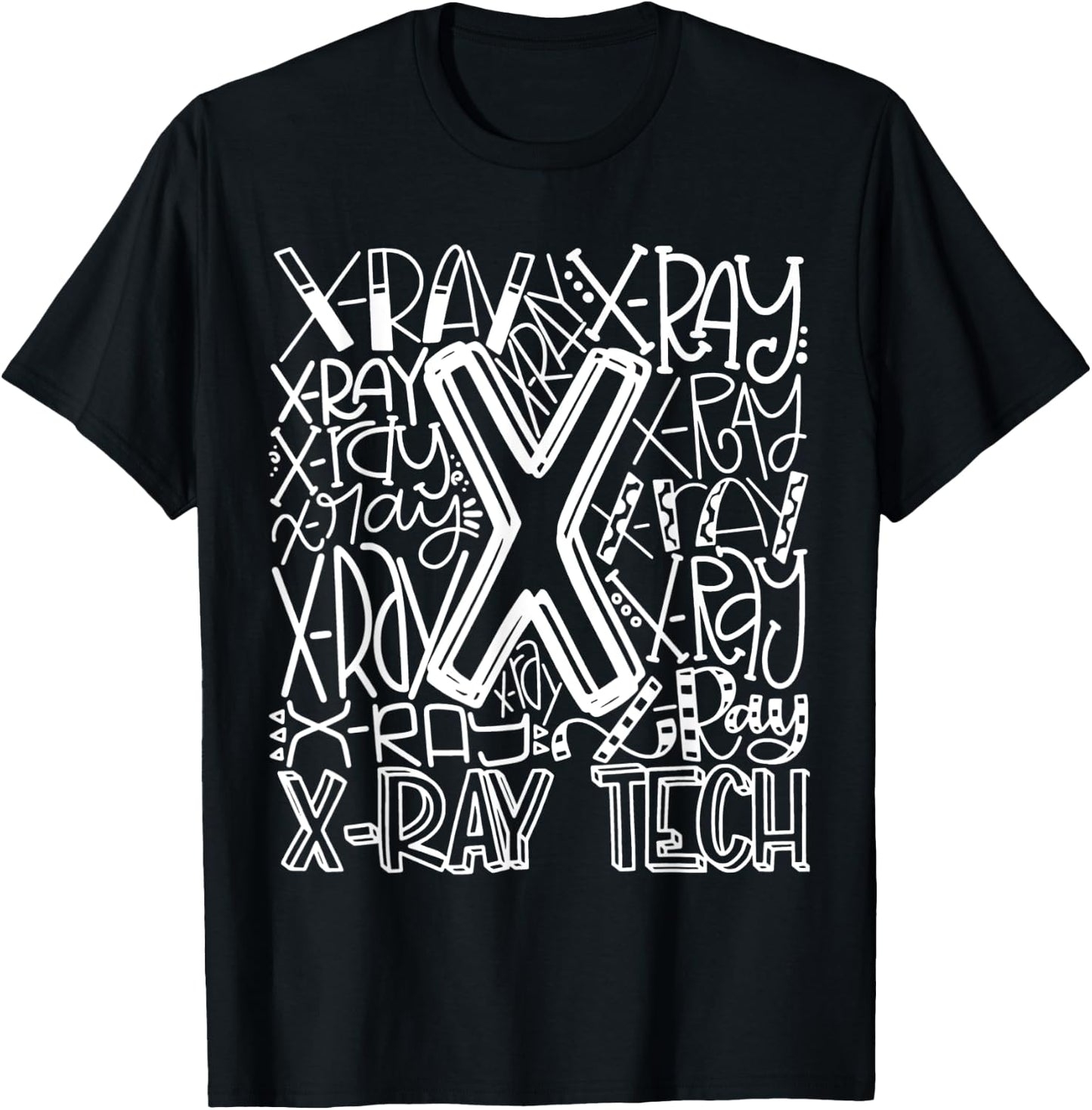 Typography Designs X-Ray Tech Nurse 2021 T-Shirt - T-Shirt | Black