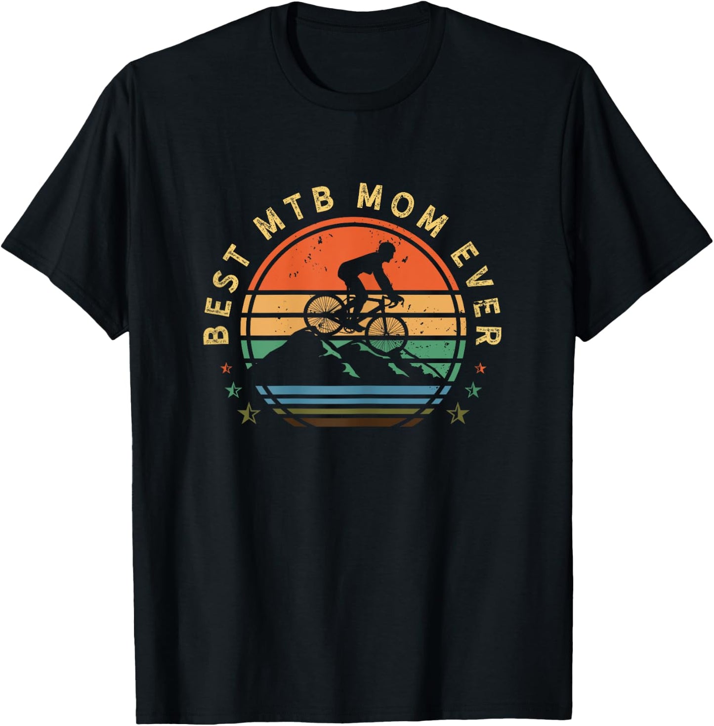 Mountain bike retro biking MOM vintage- MTB biker mama gifts T-Shirt - T-Shirt | Black