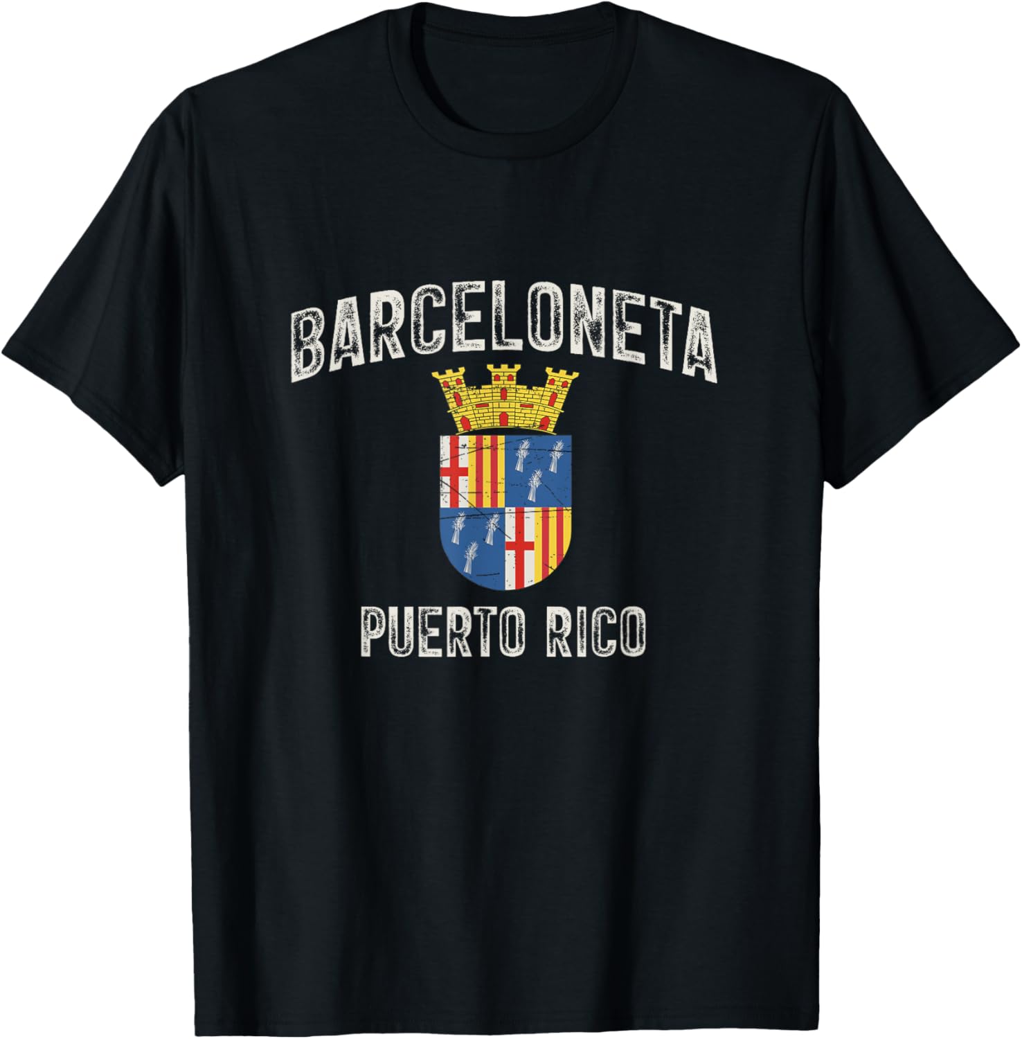 Barceloneta City in Puerto Rico, Barceloneta Armorial T-Shirt - T-Shirt | Black