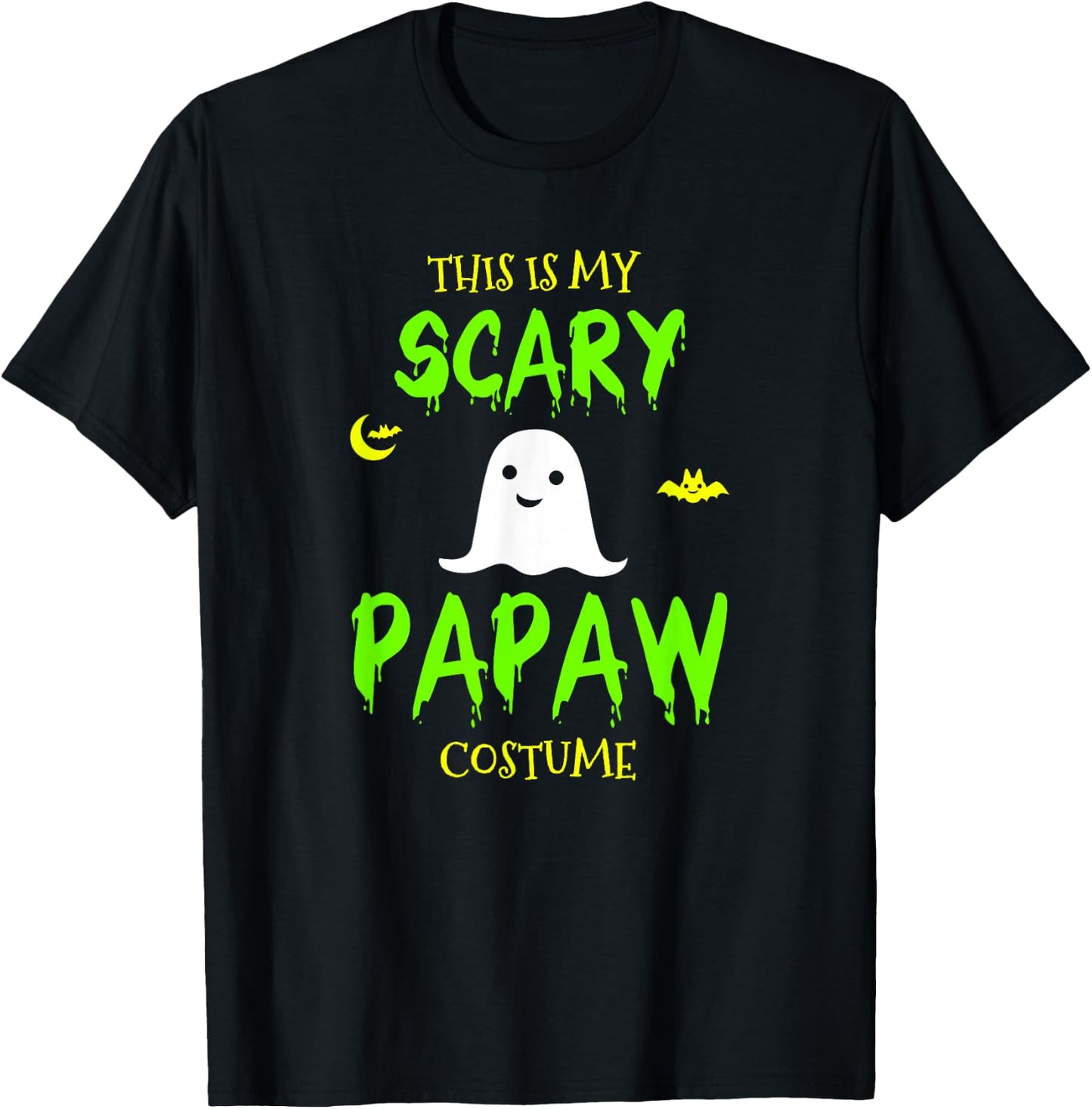 This Is My Scary Papaw Costume Halloween Lazy Easy T-Shirt - T-Shirt | Black