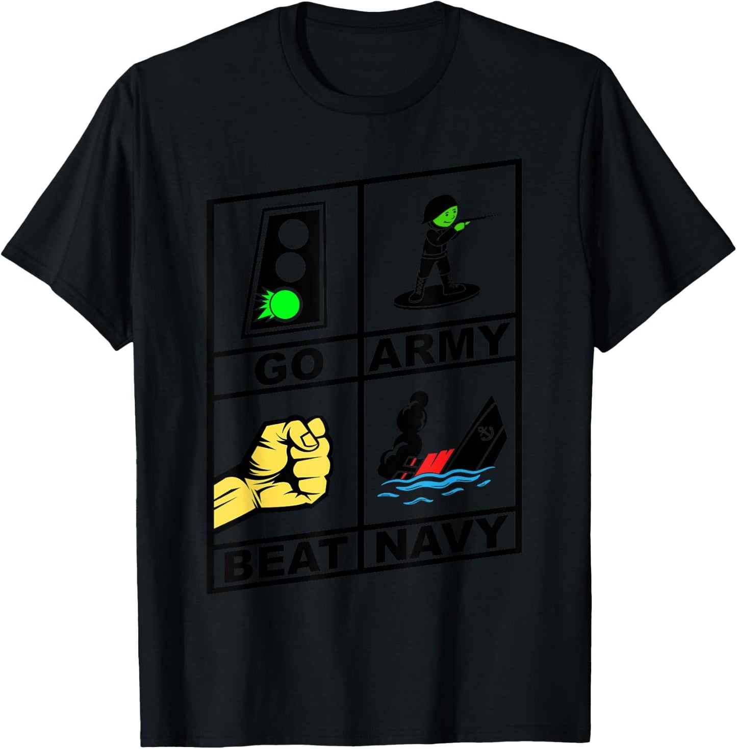 Go Army! Beat Navy! 2019 Pictures are Worth 1000 Words T-Shirt - T-Shirt | Black