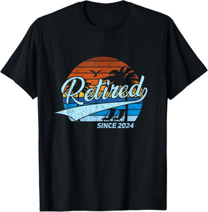 Retired 2024 - Retirement T-Shirt - T-Shirt | Black