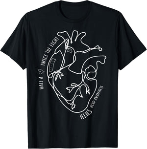 A Heart Warrior CHD Awareness Congenital Disease HLHS T-Shirt - T-Shirt | Black