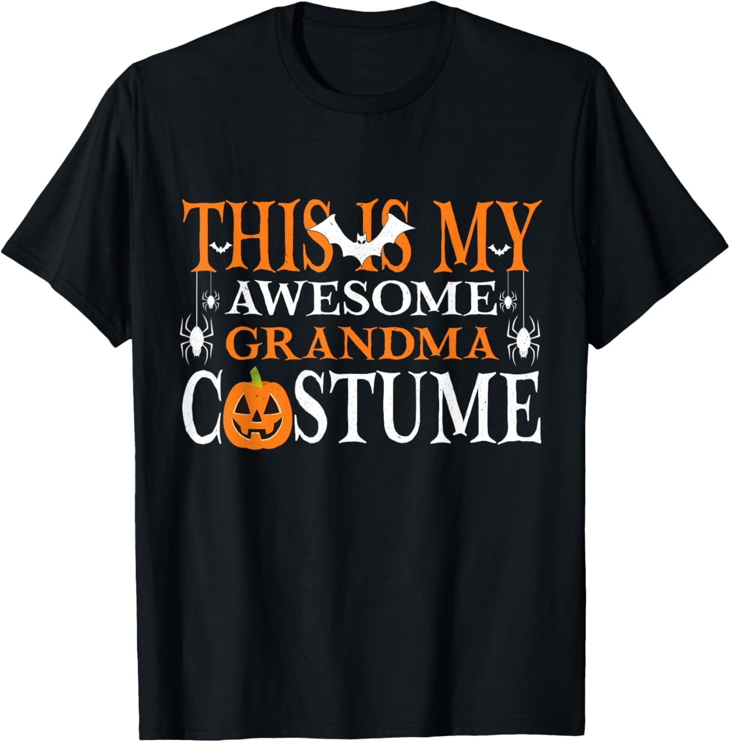 This Is My Awesome Grandma Costume Funny Halloween T-Shirt - T-Shirt | Black