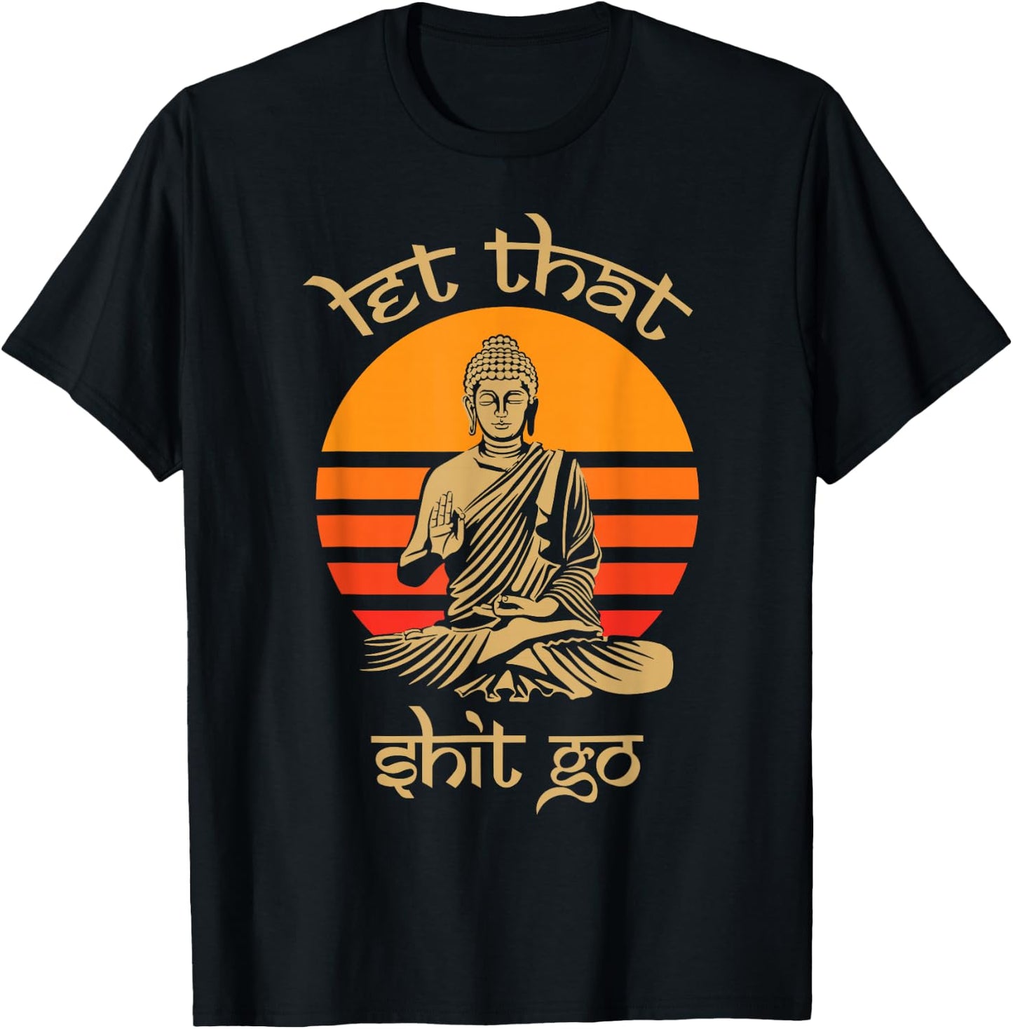 Let That Shit Go - Goa Psychedelic Plants Dance Festival T-Shirt - T-Shirt | Black