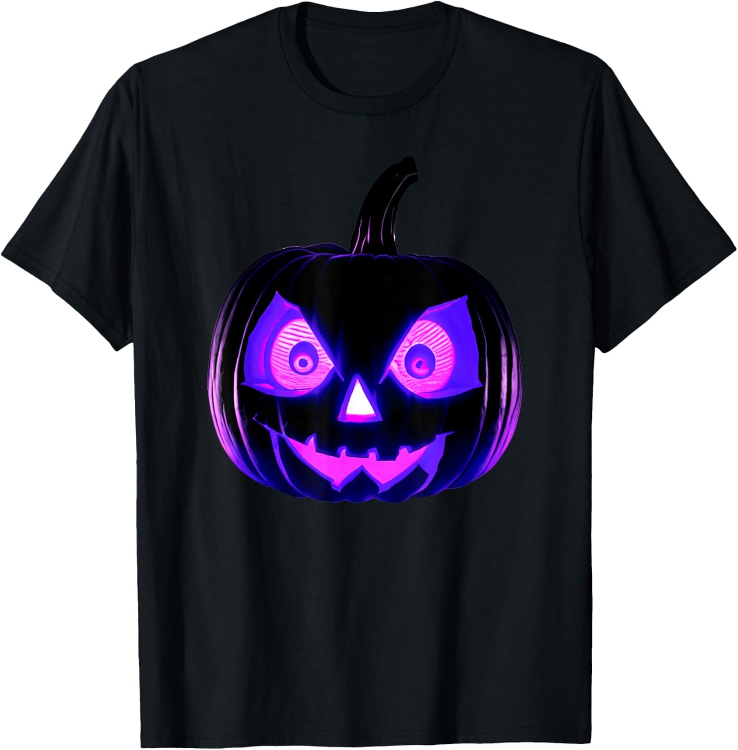 Scary Halloween Pumpkin Funny Design for Halloween T-Shirt - T-Shirt | Black