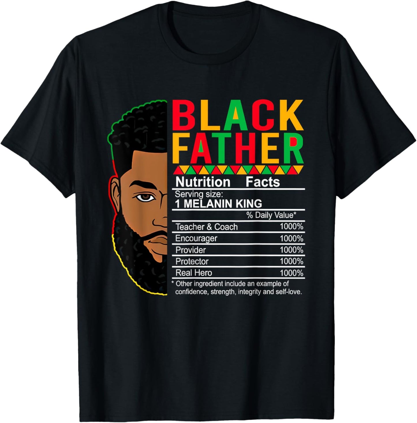 Proud African Dad Black Father Juneteenth Father's Day 2025 T-Shirt - T-Shirt | Black