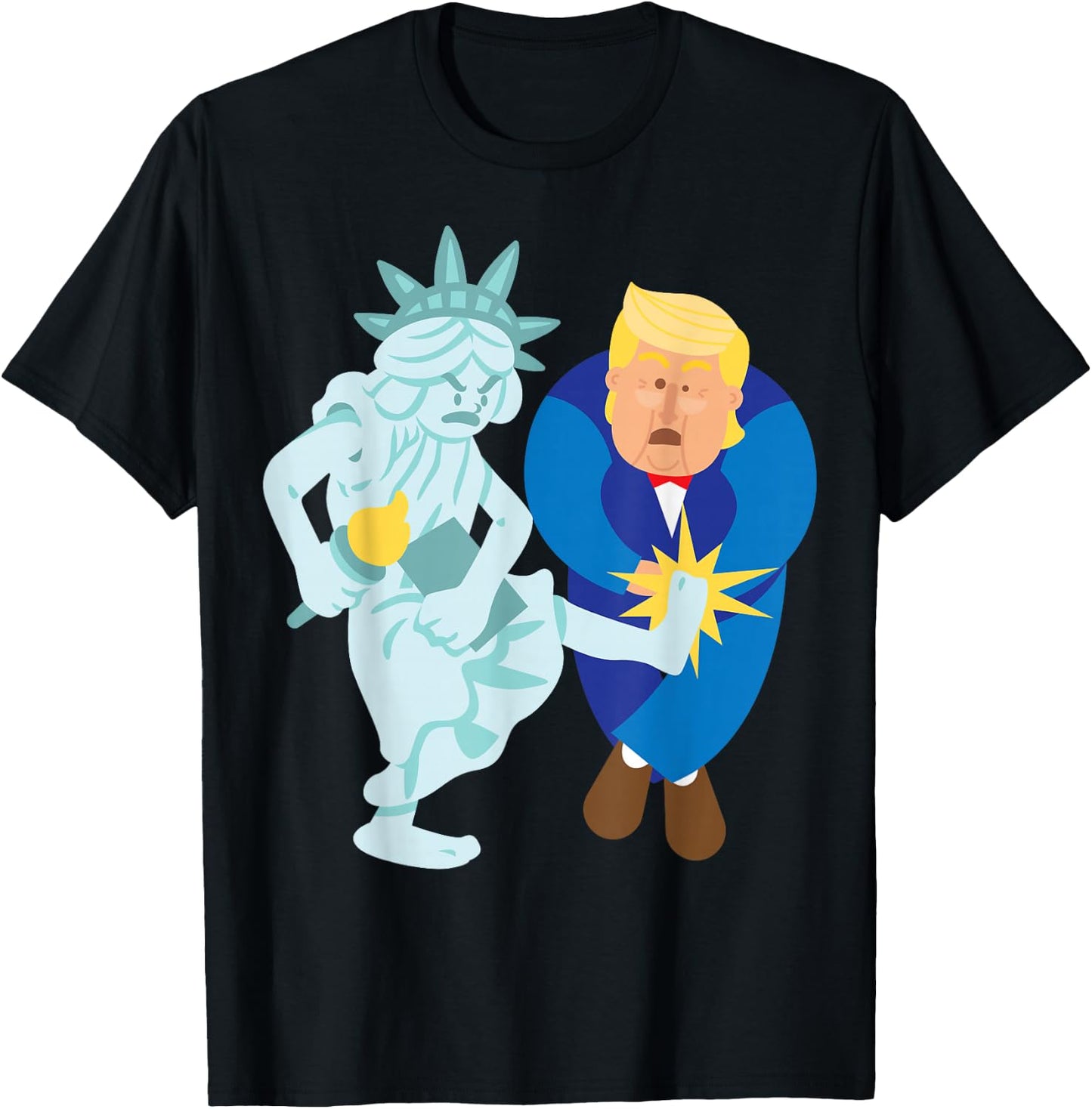 Liberty Kicks Trump 2020 Election Anti Donald Democrat Gift T-Shirt - T-Shirt | Black
