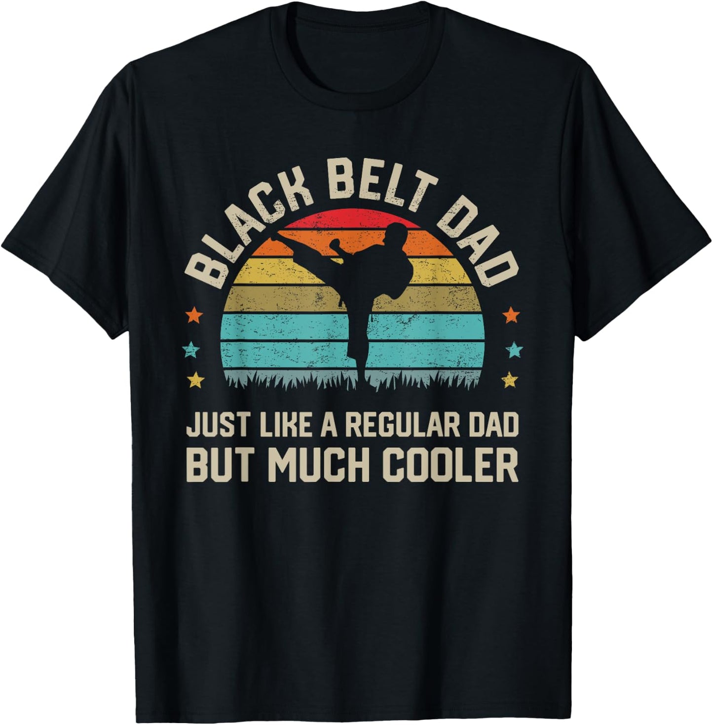Black Belt Dad Karate Jiu Jitsu Taekwondo Martial Arts Gifts T-Shirt - T-Shirt | Black