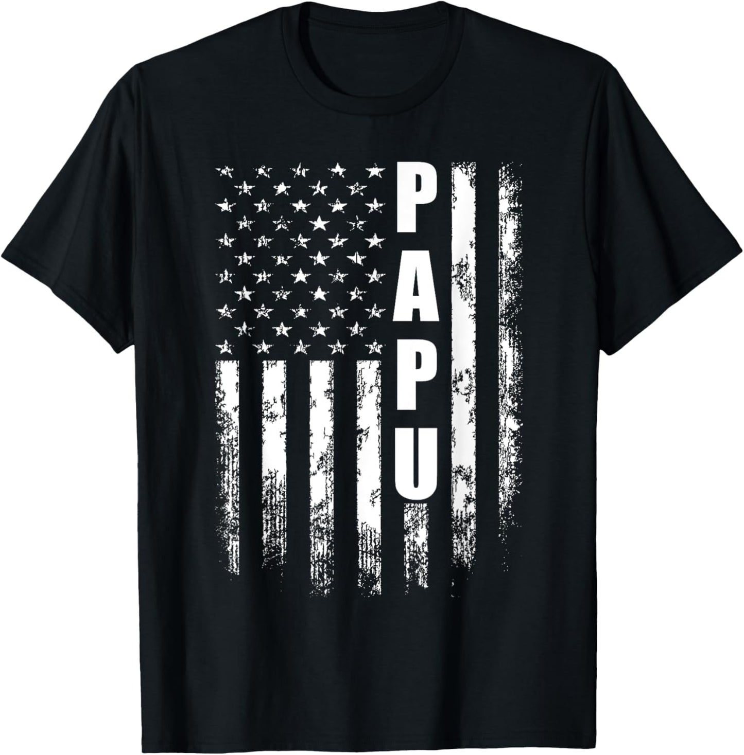 Papu American USA Flag - Papu Cooler Father's Day Men T-Shirt - T-Shirt | Black