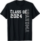 Grandma Senior 24 Proud Grandma Of A Class Of 2024 Graduate T-Shirt - T-Shirt | Black