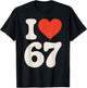 Classic 67 Meme - ICH Liebe SIX Seven T-Shirt - T-Shirt | Black
