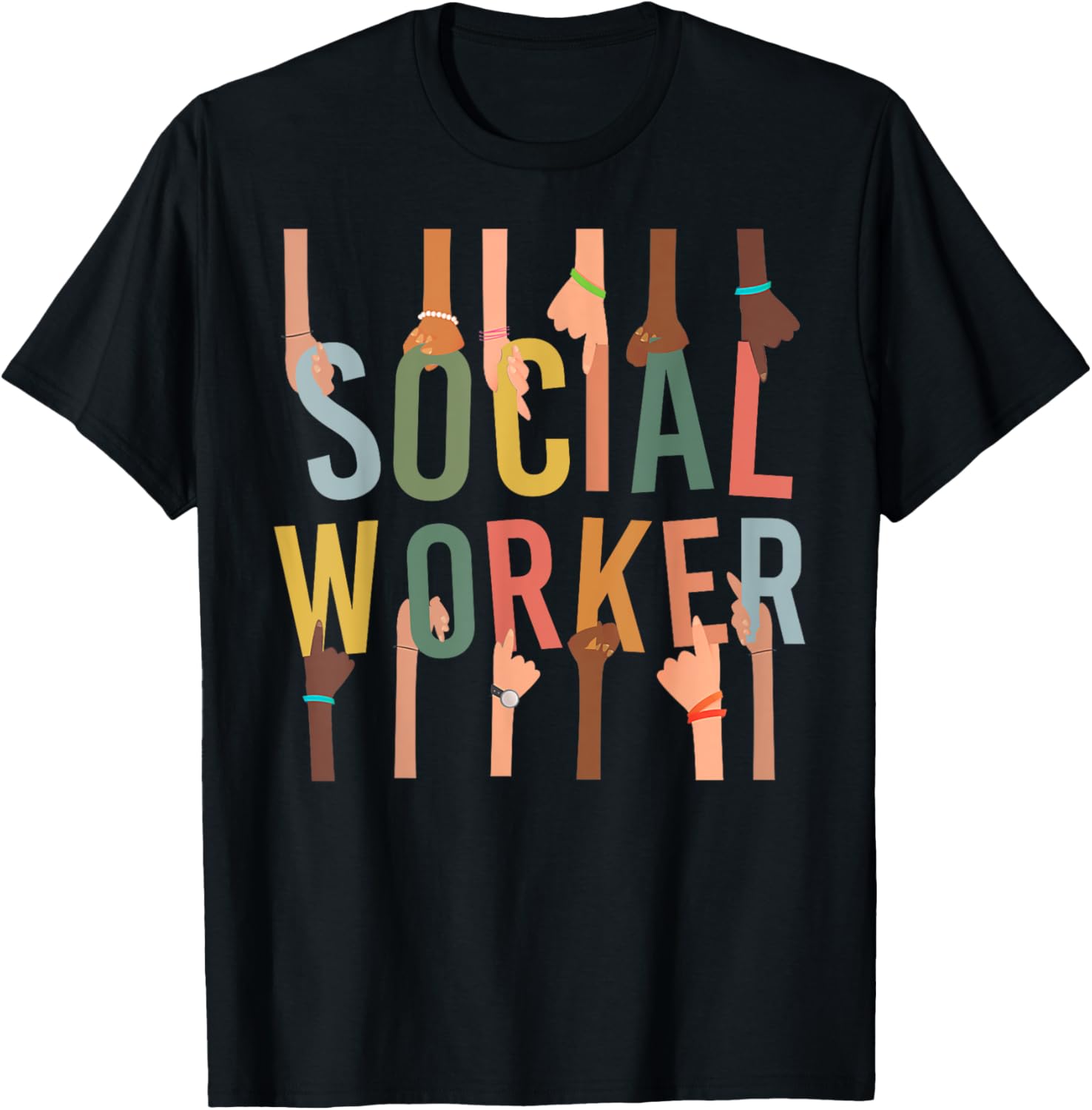 Social Worker Life Funny Social Work Month Black History T-Shirt - T-Shirt | Black