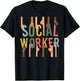 Social Worker Life Funny Social Work Month Black History T-Shirt - T-Shirt | Black