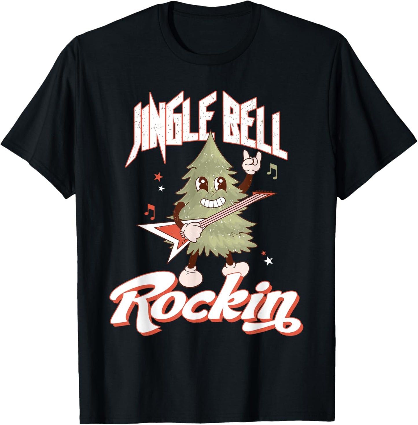 Jingle Bell Rockin for Lovers of Christmas Rock T-Shirt - T-Shirt | Black