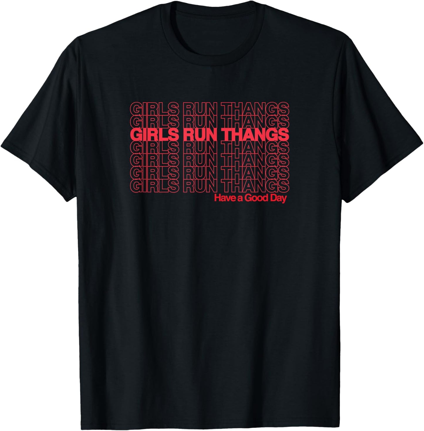 Stacked girls have a nice day T-Shirt - T-Shirt | Black