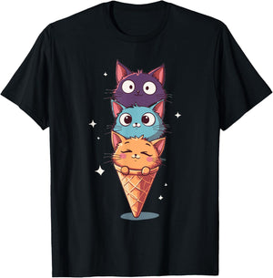 Kawaii Funny Men Women Girls Kids T-Shirt - T-Shirt | Black