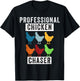 Funny Chicken, Professional Chicken Chaser, Chicken Lovers T-Shirt - T-Shirt | Black