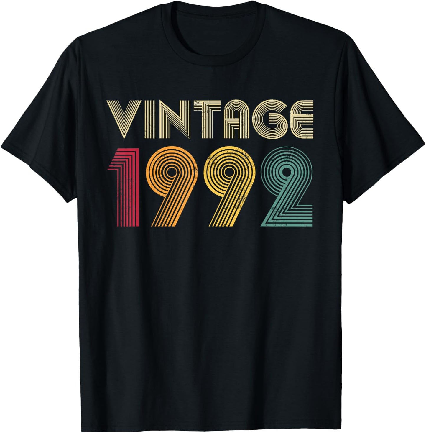 Vintage 1992 33rd Birthday Retro 33 Years Old T-Shirt - T-Shirt | Black
