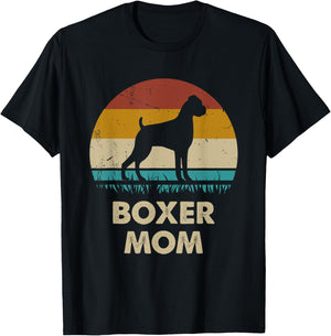 Boxer Mom Boxer Dog Lovers Gift Funny Boxer Mama T-Shirt - T-Shirt | Black