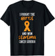 I Fought The Battle Leukemia Awareness Orange Ribbon T-Shirt - T-Shirt | Black