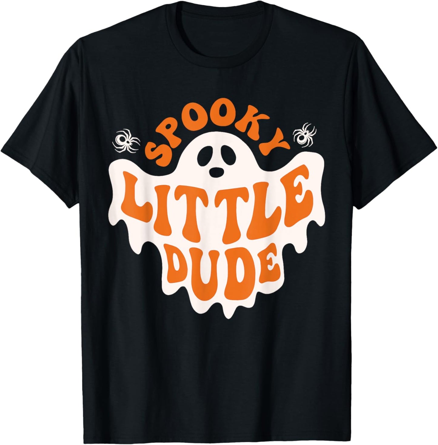 Spooky Little Dude Ghost Boo Halloween Toddler Boys Girls T-Shirt - T-Shirt | Black
