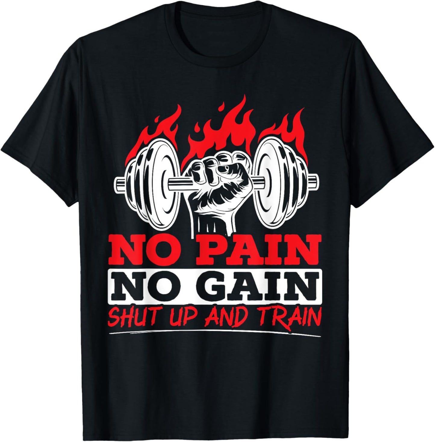 All Pain No Gains Gym Weightlifting Bodybuilding Fitness T-Shirt - T-Shirt | Black