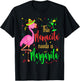 This Mamacita Needs a Margarita Flamingo Mom T-Shirt - T-Shirt | Black