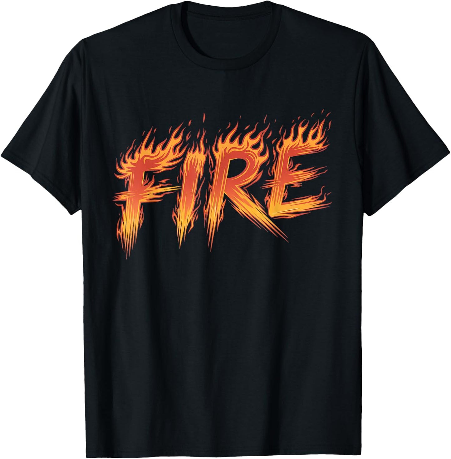 Fire Halloween Costume Fire Ice Matching Couples T-Shirt - T-Shirt | Black